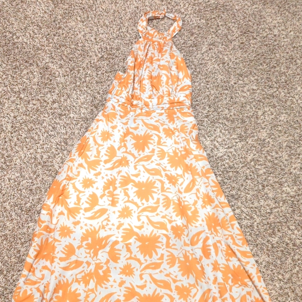 Spring Halter Maxi Dress